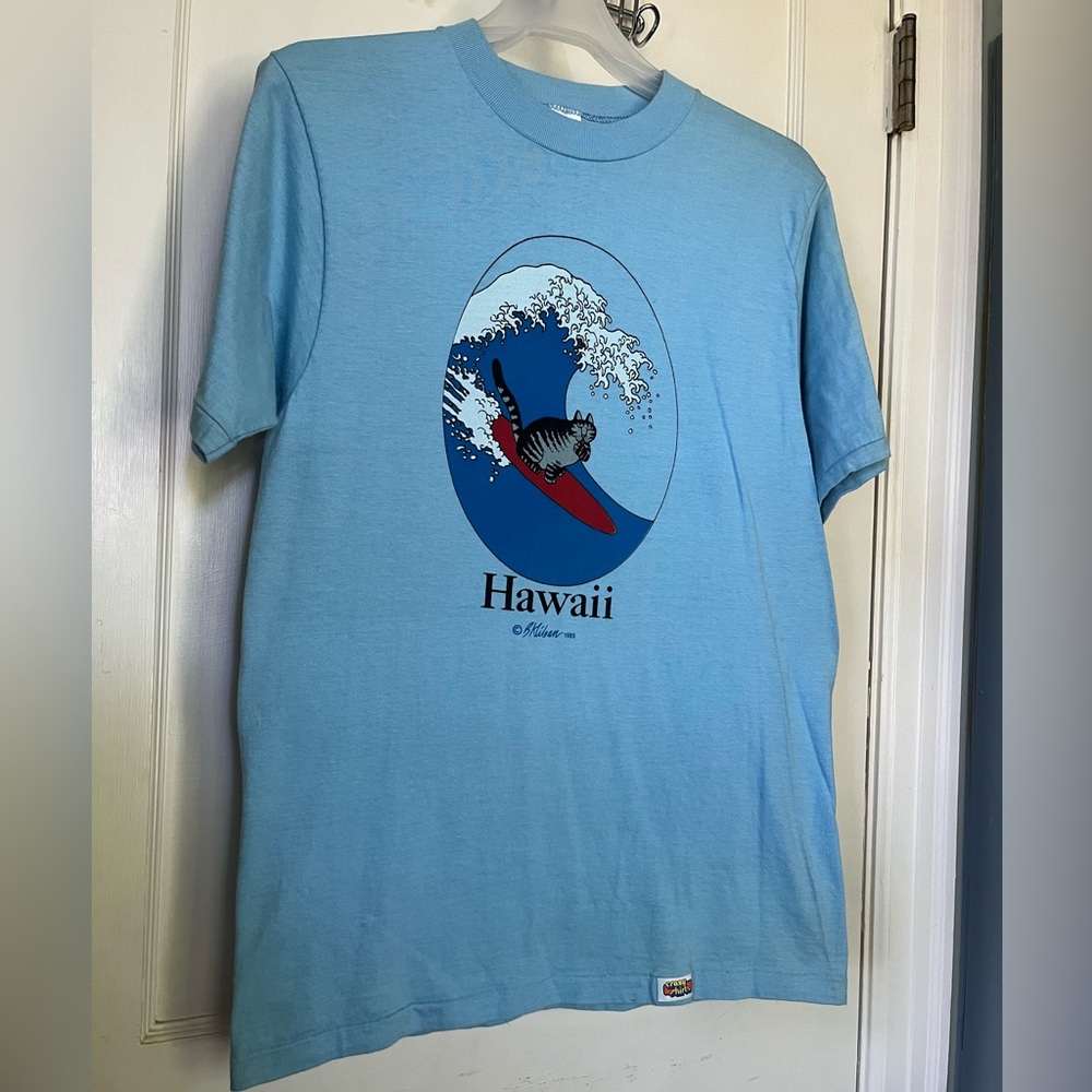 1980 Hawaii Surf Cat by Crazy Shirtz Cartoonist B Kliban